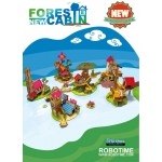 Pipi & Yaya Forest Cabin - Puzzle 3D din lemn
